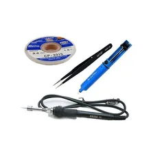 Паяльник комплекты в том числе паяльник CP-3015 припоя ESD-10 ОУР Пинцет Олово присоски ручка