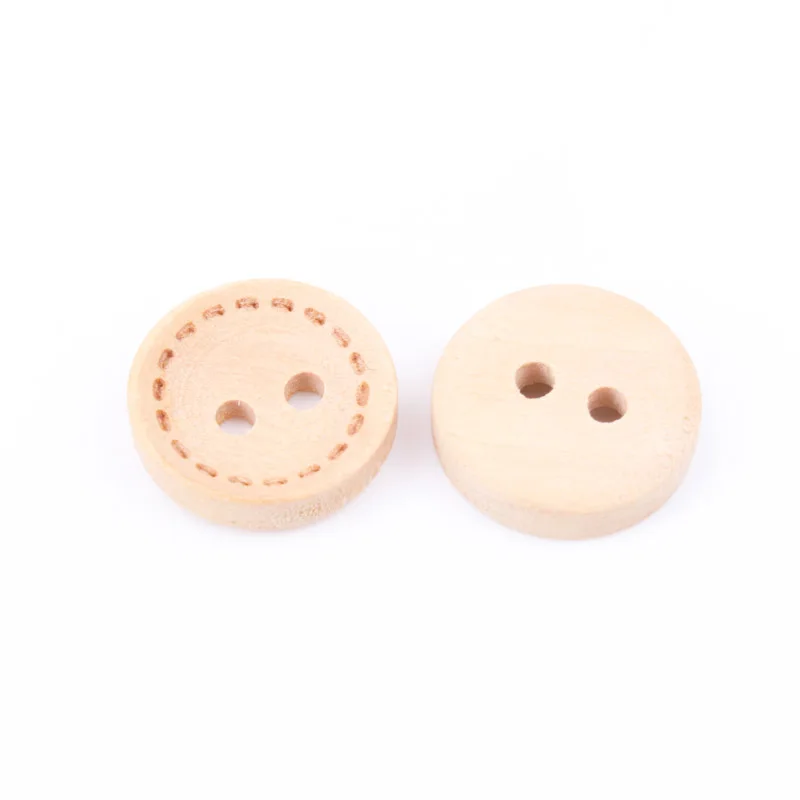 Handcrafted Round Wooden Buttons for DIY Crafting and Sewing - Set of 30 (12mm)