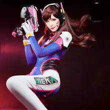 Watch Over D.va Sexy Costume Lycra Spandex Bodysuit Armor Dva Hana Song Weapon Headset Shooting Gun Pistol Cosplay Props One Set
