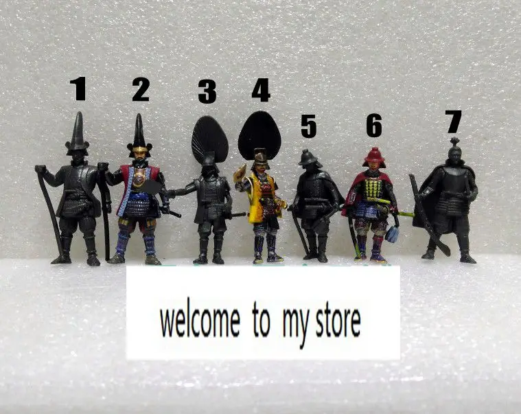 

super mini figure model toy gift Samurai Sengoku Ancient Soldier 7PCS/set rare set
