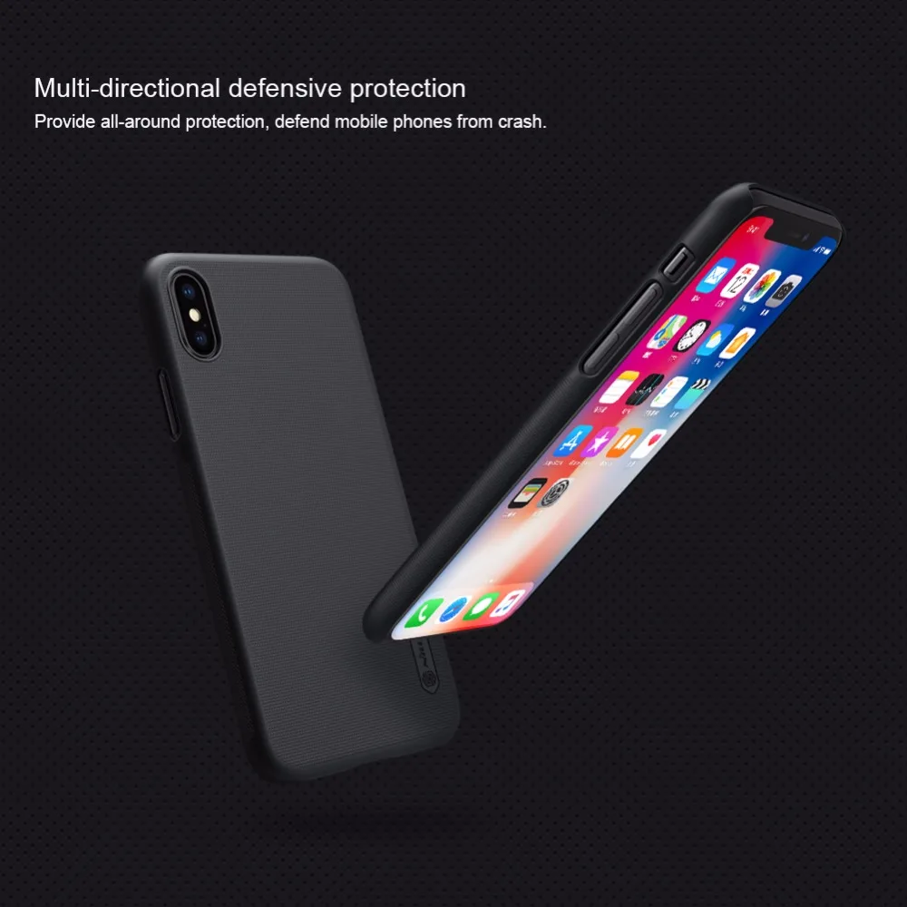 Case For iphone XS Max X XR 8 plus NILLKIN Super Frosted Shield matte back cover case for iphone xs iphone 8 silicone case