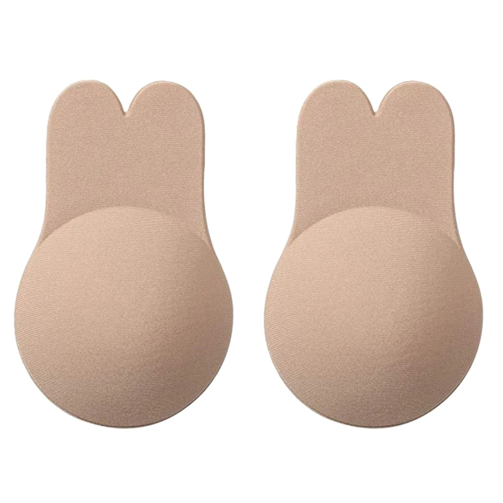 1 Pair Women Nippleless Covers, Breast Lift Tape, Silicone Breast Lift Pasties for Small and Large Breasts - Цвет: 11cm Skin