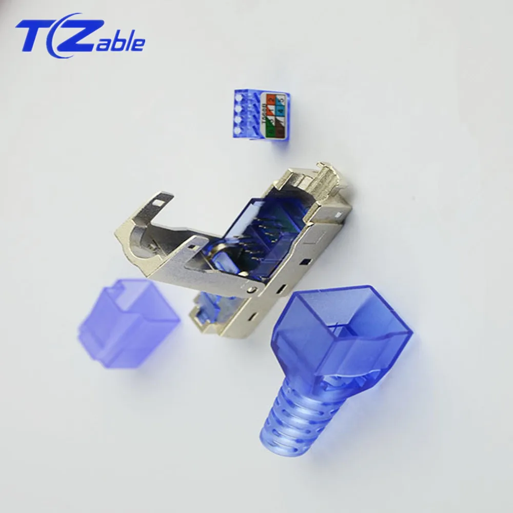 Высококачественный CAT7 Ethernet RJ45 коннектор экранированная кристальная головка