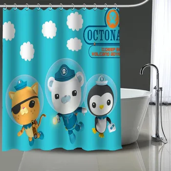 

Custom The Octonauts Printed Shower Curtain Bathroom Waterproof Polyester Washable Home Bath Decor Curtains With Hooks