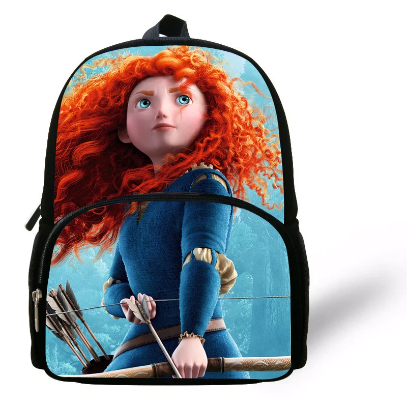 New 12inch Cartoon Children Bag For Girls Mochila Backpack Kids School Princess Horseback Archery Infantil Menina | Багаж и сумки