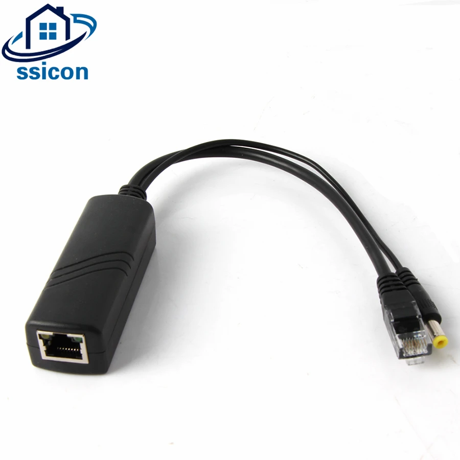 

SSICON 2Pieces Power Over Ethernet Splitter 48V Input and 12V Output 48V PoE Splitter Adapter For IP Camera