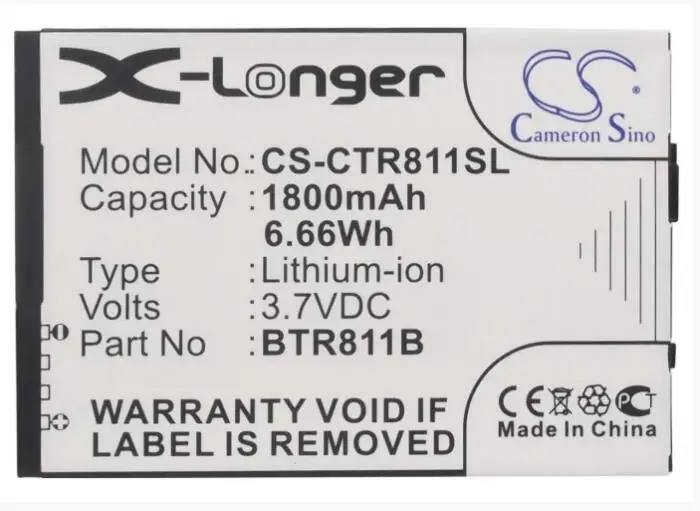 Cameron sino 1800 mAh Батарея для CASIO C811 Commando 2 Commando 4G LTE BTR811B мобильный, смартфон Батарея