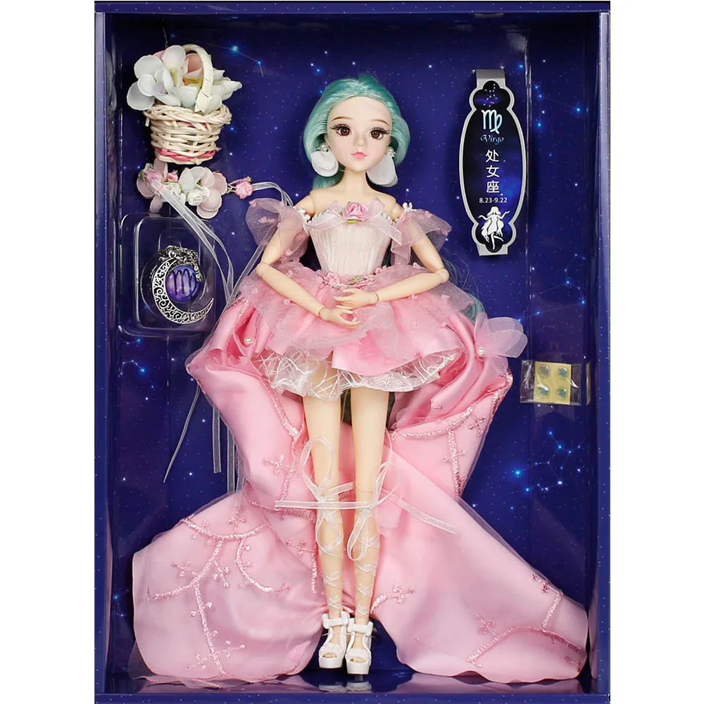 BJD кукла MMGirl 12 созвездий серии 14 шарнирное тело 30 см костюм куклы и кукла стенд 1/6 девочка кукла игрушка подарок - Цвет: Virgo