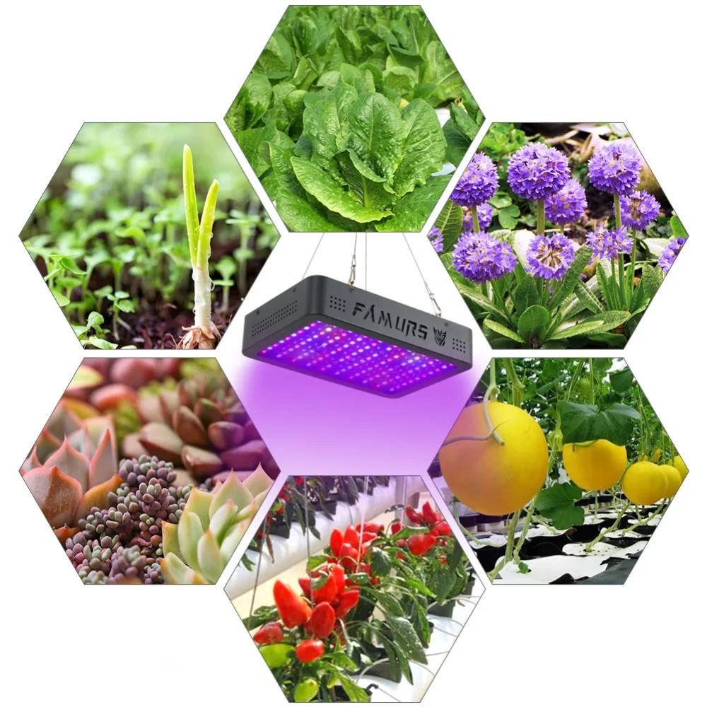 Famurs led grow светильник 3 шт. 1000 Вт полный спектр Veg/Цветение таймер группа
