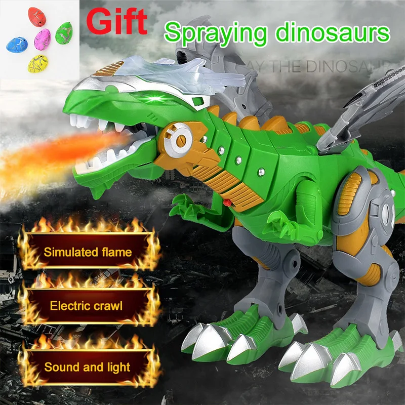 

Electric Interactive Toys Spraying Fire Dragon Dinosaurs Talking and Walking Toys Fire Dragons Christmas Gift Toys for Children