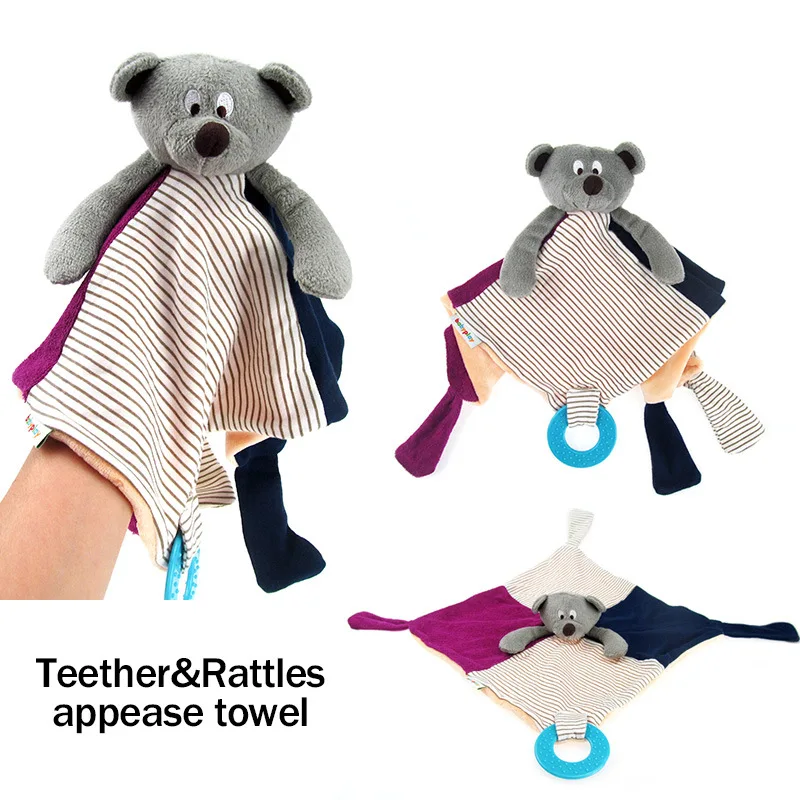 

Baby Fight Color To Appease Towel Super Soft Bear with Ringing Gum