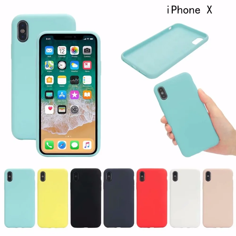 

For iPhone X XS Max XR Case Luxury Liquid Soft Silicone Mobile Phone Shockproof Protection Cover For iPhone 8 7 6S Plus