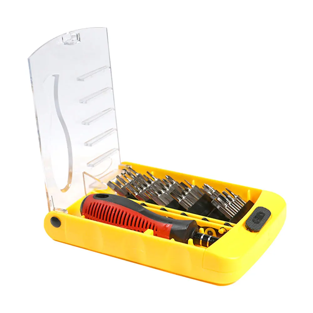 

Practical Ratchet Screwdriver 55# Steel 6032 37 in 1 Yellow Household Appliances Disassemble Hardware Repair Tool