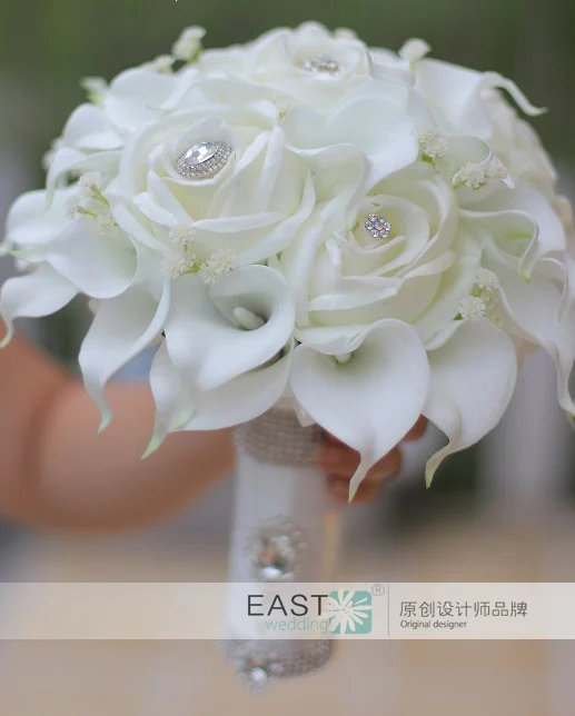 Калла брошь букет Белая невеста Свадебный букет невесты искусственный цветок настраиваемые букеты
