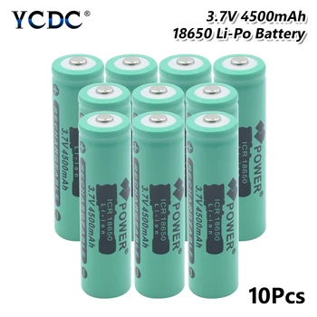 

18650 Battery Li-ion 4500mAh 3.7V Rechargeable lithium continuous discharge dedicated electronic power For Flashlight