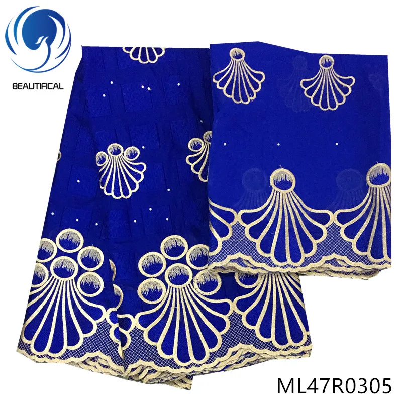

BEAUTIFICAL Nigerian lace fabrics Fashion embroidery cotton swiss lace fabric for wedding 7yards swiss voile lace fabric ML47R03