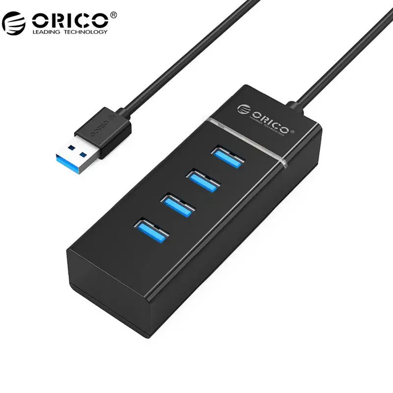 ORICO 4 Порты и разъёмы USB3.0 HUB 5 Гбит SuperSpeed USB2.0 HUB мини хаб стол для Windows/Mac OS/Linux -черный