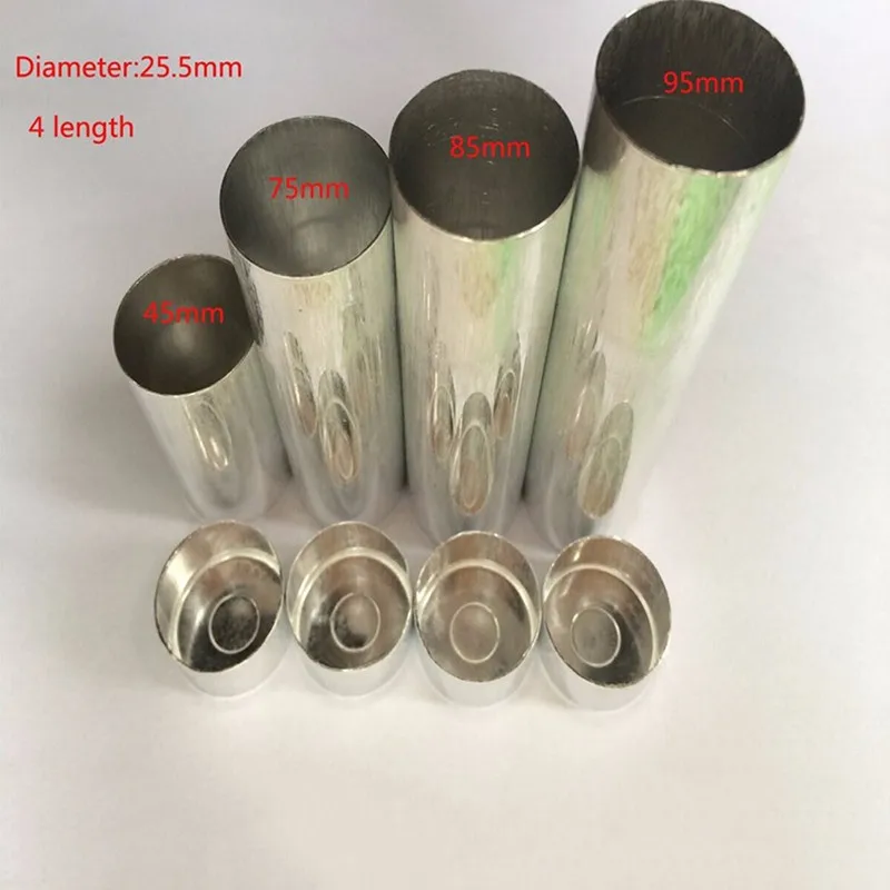 

100 PCS Dental Lab Aluminum Cartridge With Lip For Dental Lab Flexible Acrylic Denture Inject Acrylic Work Diameter 25.5mm