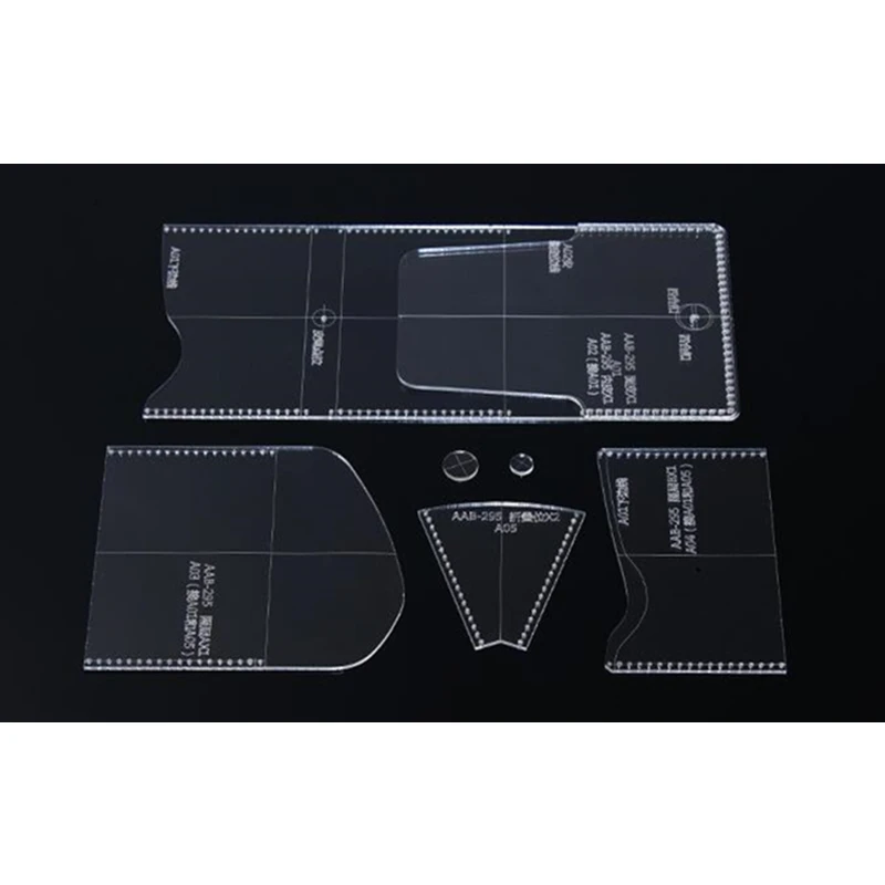 1 Набор поделок для домашнего шитья акриловый кожаный шаблон ручной работы короткий кошелек Шаблон трафарет для держатель для карт Швейные узоры