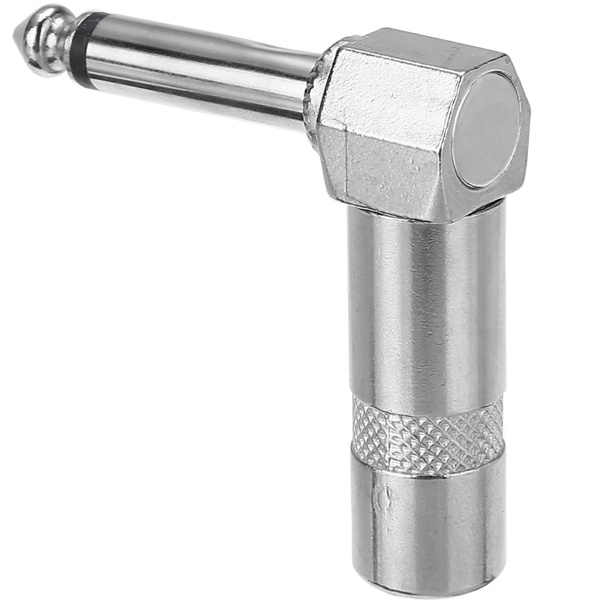 1/4" 6.35mm Speakers Phone Plug Nickel Plated 4pcs High Quality Guitar Audio Jack Right Angle Male Mono Connector