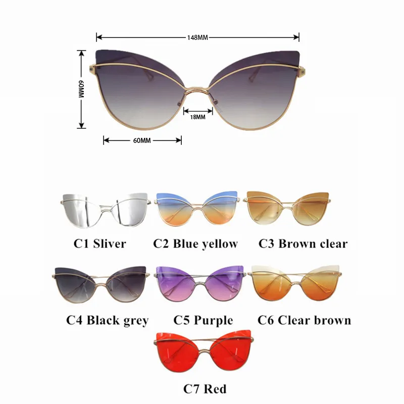 Сексуальные солнцезащитные очки кошачий глаз, дизайнерские брендовые роскошные классические ретро очки с покрытием, уличные солнцезащитные очки UV400