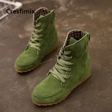 Cresfimix mulheres moda confortável de alta qualidade outono & inverno altos sapatos de senhora outono botas casuais plus size anti skid c2835