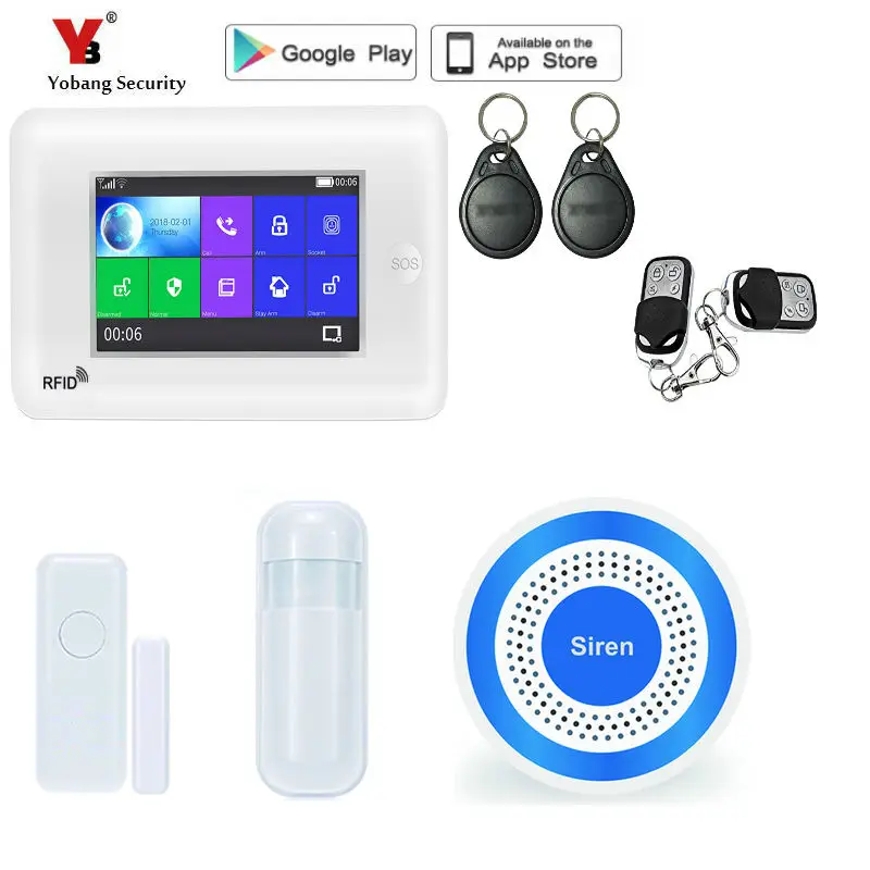 Yobang Security All Touch Screen Wireless Wifi Smart Home Security Monitor Burglar Alarm System Kit APP Control 3g SIM SMS Alarm Yobang Security All Touch Screen Wireless Wifi Smart Home Security Monitor Burglar Alarm System Kit APP Control 3g SIM SMS Alarm