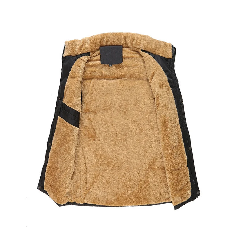 Goede DIMUSI Herfst Winter Mannen Vest Mannelijke Katoen Dikke Warme Vest Fleece Thermische Zachte Vesten Heren Winddicht Mouwloze Jas 7XL
