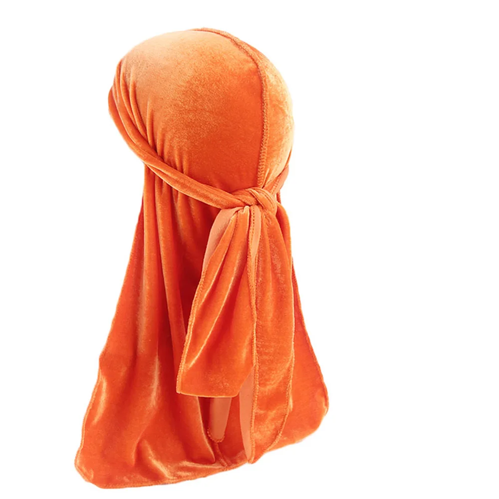 Бархатная мужская шапка-тюрбан Durag, женские головные уборы, дышащие аксессуары в стиле хип-хоп