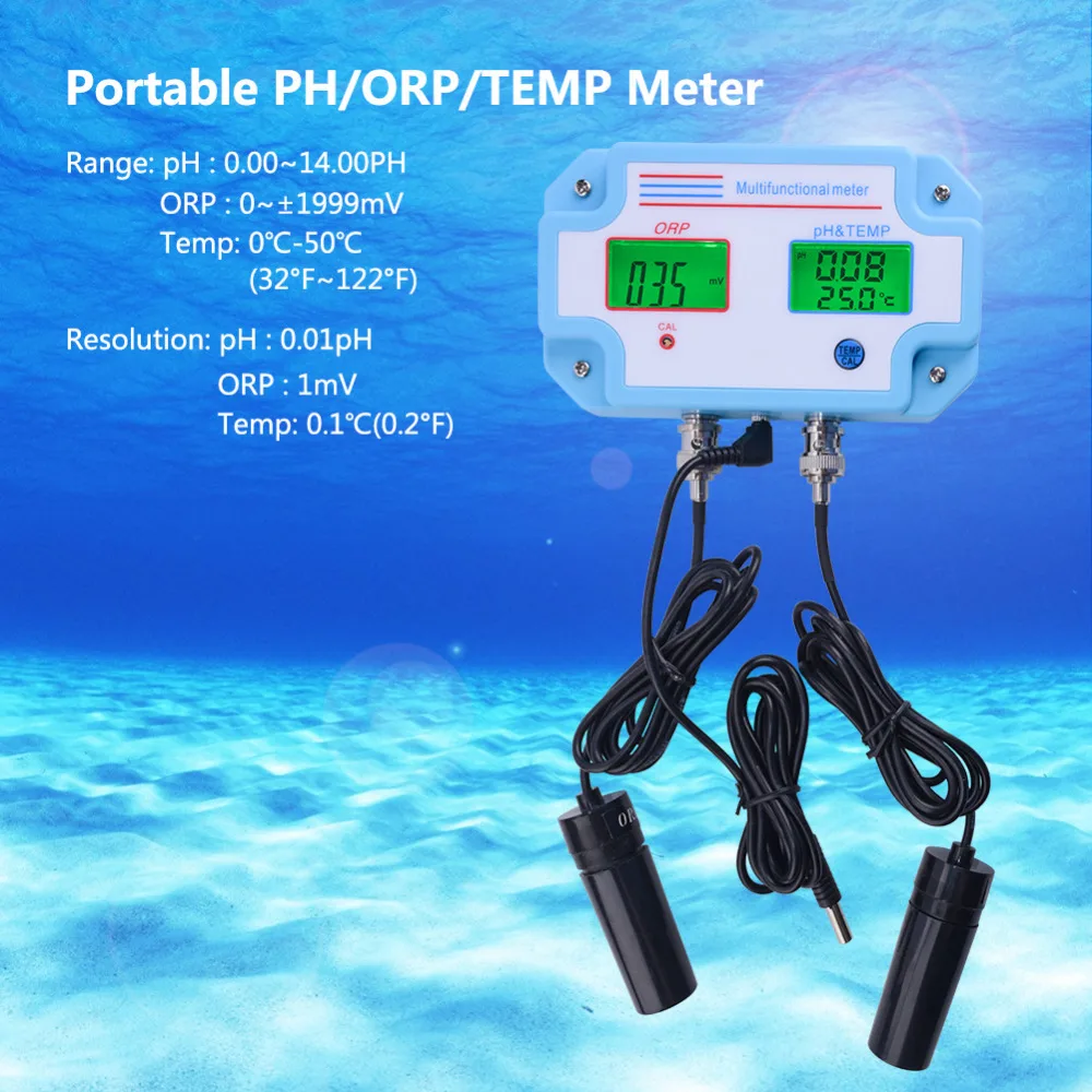 3 in 1 Long term Monitoring Water Tester PH 2989 Ph Meter Multi