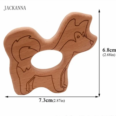 Мультяшный деревянный Прорезыватель для зубов, деревянный Прорезыватель для малышей, игрушка с гравировкой, Прорезыватель для новорожденных детей, детские жевательные игрушки, BPA Free - Цвет: 7