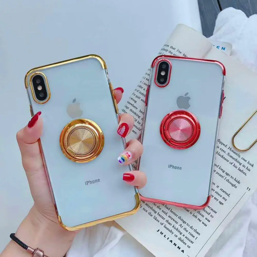 

Magnetic Case For iphone 6s 6 s Plus iphone XR X 360 Metal Finger Ring Plating Case For iphone 8 7 Plus iphone XS MAX Cases XR 6