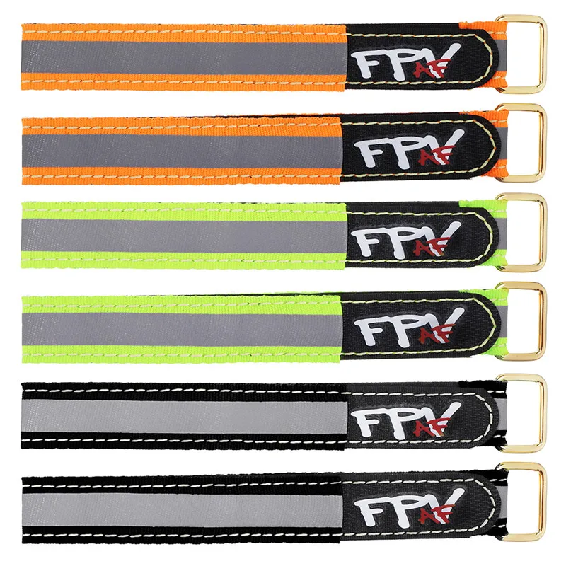 

2Pcs/1pcs RJX 20X100-300mm Thread Stitching Reflective Battery Strap Metal Buckle for RC Battery Rc Drone Accessories