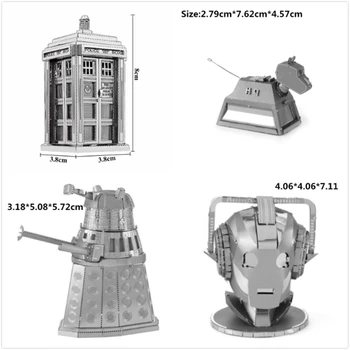 

Doctor Who Tardis 3D Metal Puzzles Dalek Cyberman Head K-9 Dog Jigsaw Handmade Educational Figures Manual Gifts Toys Home Decor