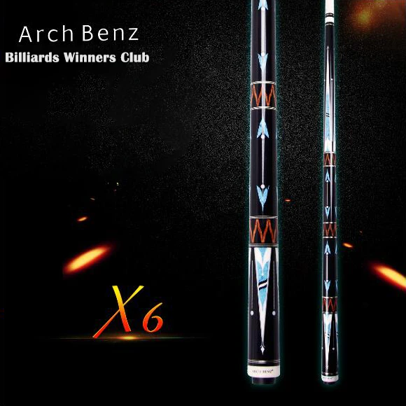 Arch Benz X6 High end Pool Cue 1/2 Pool Cue Stick Kit 13 mm Tip 149 cm