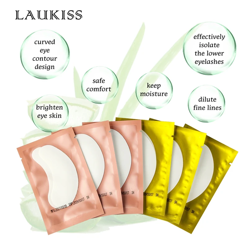 

Hot 25pairs Eyelash Extension Paper Patches Grafted Eye Stickers 7 Color Eyelash Under Eye Pads Eye Paper Patches Tips Sticker