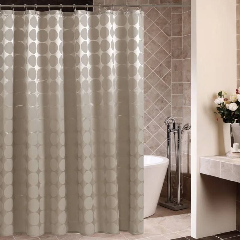 

Modern Simple endless pattern design polyester thick waterproof lavatory partition curtain Custom bathroom shower curtain ML47A