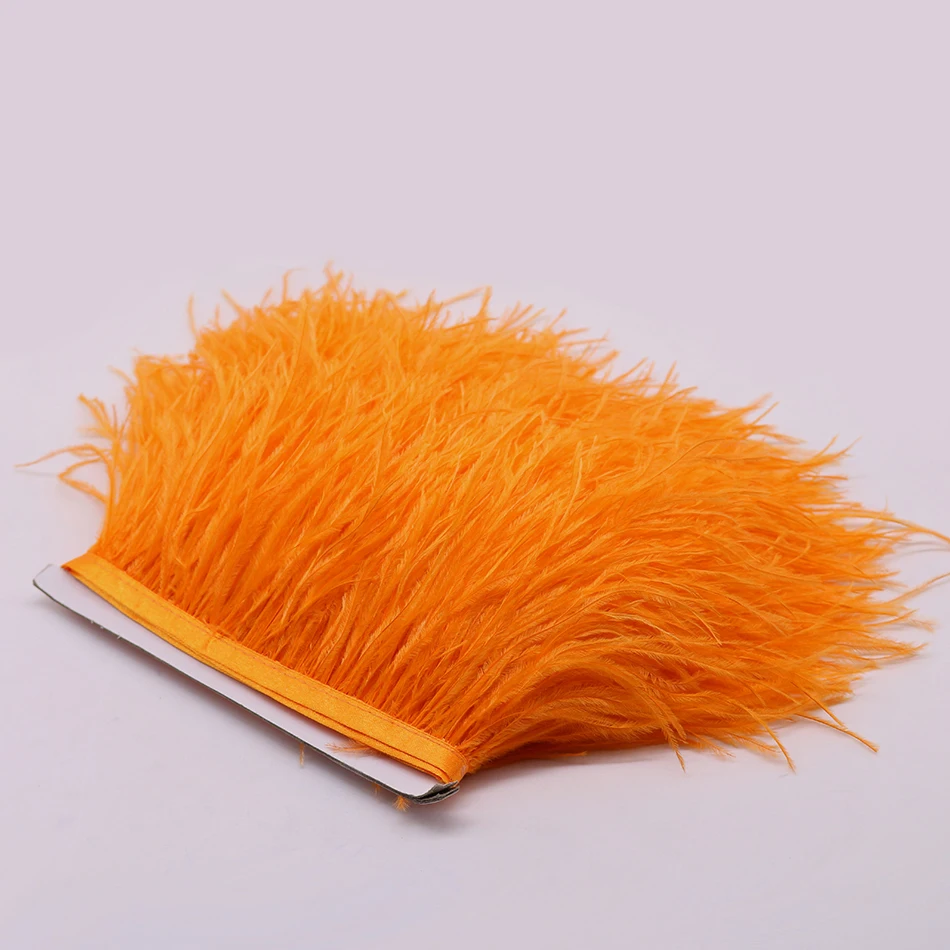 11 orange ostrich feather fringe 2