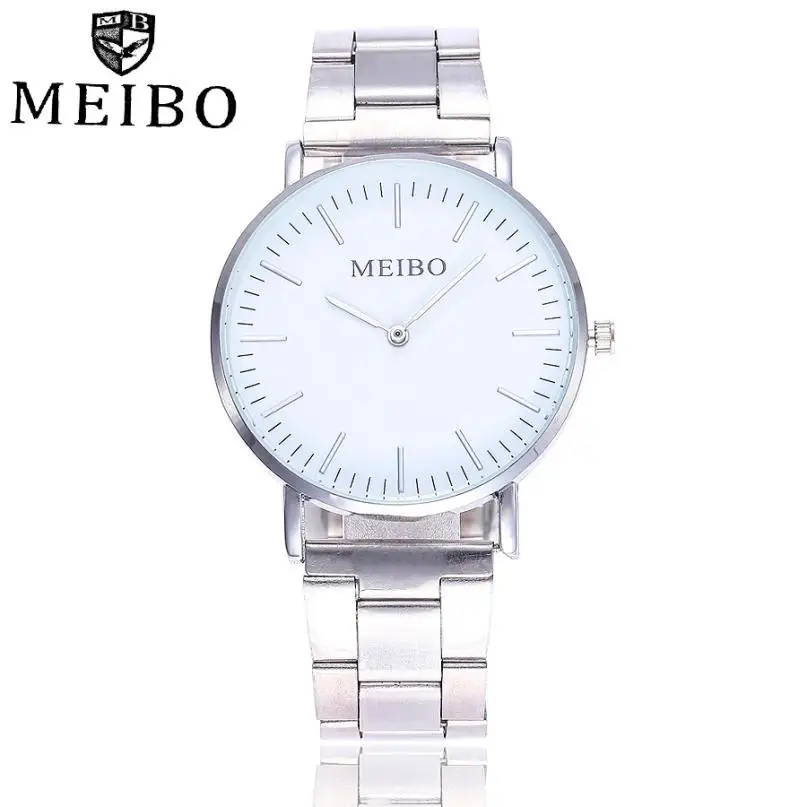 Часы MEIBO женские повседневные кварцевые из нержавеющей стали с ремешком