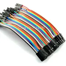 40pin dupont кабель Перемычка провода dupont линия Мама-мама dupont линия 10 см 1P диаметр: 2,54 мм