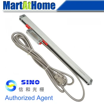 

SINO KA-300 5V DRO Grating Ruler Linear Scale Encoder 770mm 5μm Displacement Sensor with protection Cover for Lathe Machine