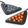 Moto LED clignotants lumière fumée Triangle encastré étanche moto clignotant clignotant lumières clignotantes ► Photo 2/6