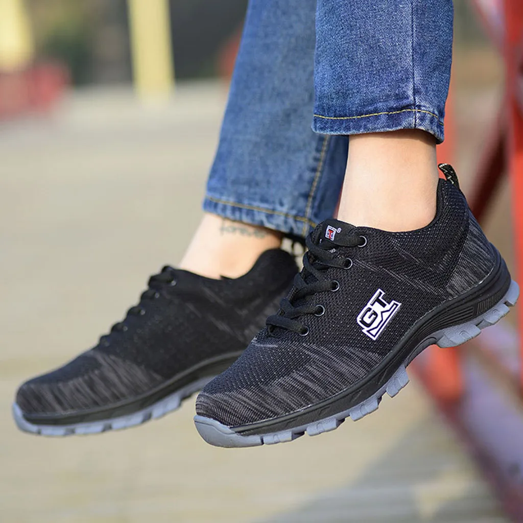 

men's sneakers comfortable summer men's shoes Summer Couple Anti Puncture outdoor Shoes Breathable Fashion Safety Work Shoes