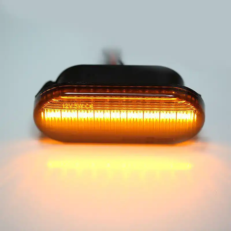 GHC Barras de luz LED din/ámicas intermitentes intermitentes laterales indicadores secuenciales para Focus MK1 1998-2004 Mondeo MK3 2000-2007 color: negro