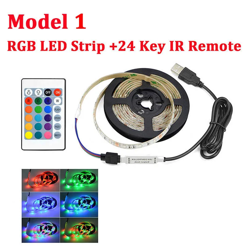 RGB светодиодный светильник 2835 SMD 60 светодиодный/м светодиодный кухонный шкаф 1-5 м водонепроницаемая лента для шкафа ТВ декоративная лампа 5 В USB кабель для зарядки
