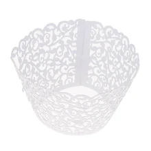 13 шт./компл. партии Декор выдалбливают цветок торт Бумага чашки случае Обёрточная бумага в кекс Обёрточная бумага