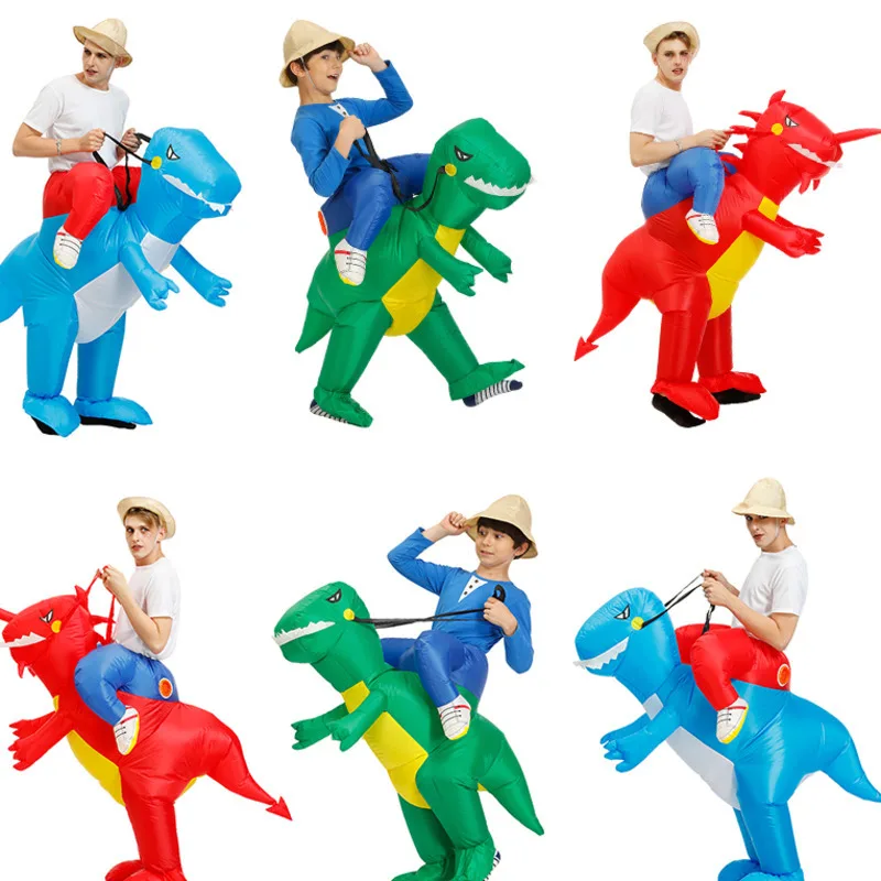 

Holiday Halloween Costume For Kids boy child Carnival Costume Women Dinosaur Inflatable Costume Funny Party Dress Animal Cosplay