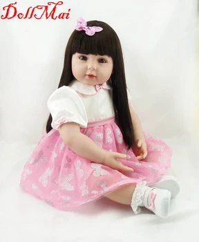 

DollMai 22" silicone baby dolls Toddler Baby Princess Doll Toys Girl Brinquedos Toy Child Birthday Gift baby bonecas reobrn
