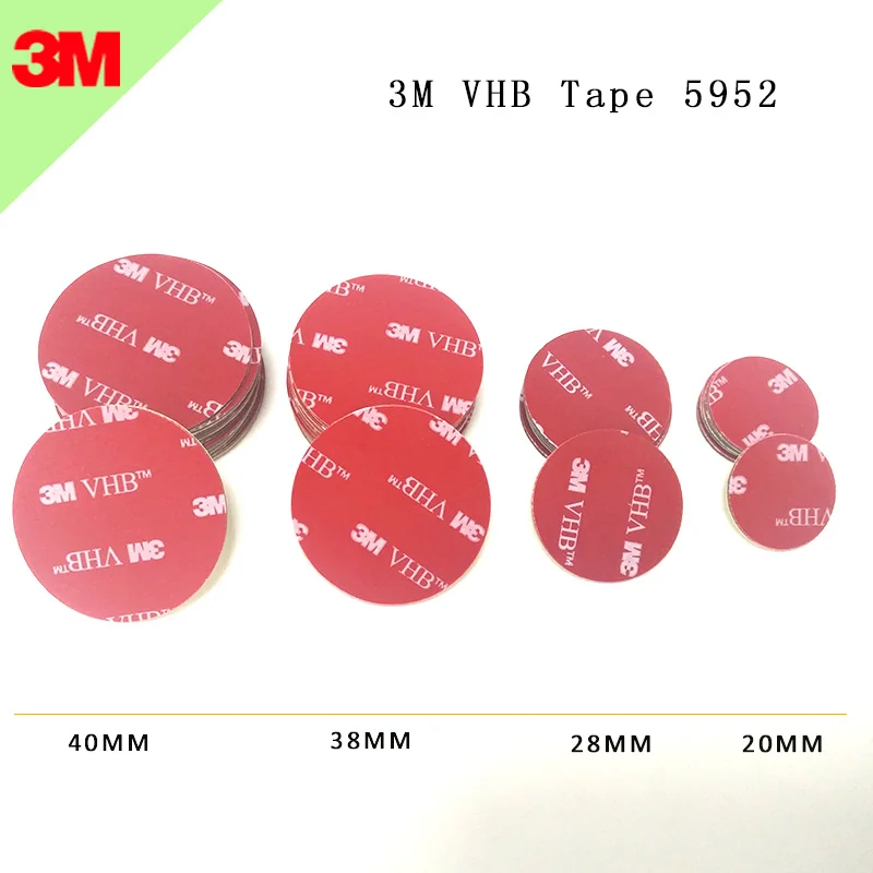 

3M VHB tape 5952 Heavy Duty Double Adhesive Acrylic Foam Black Tape Good For Car Camcorder DVR Holder