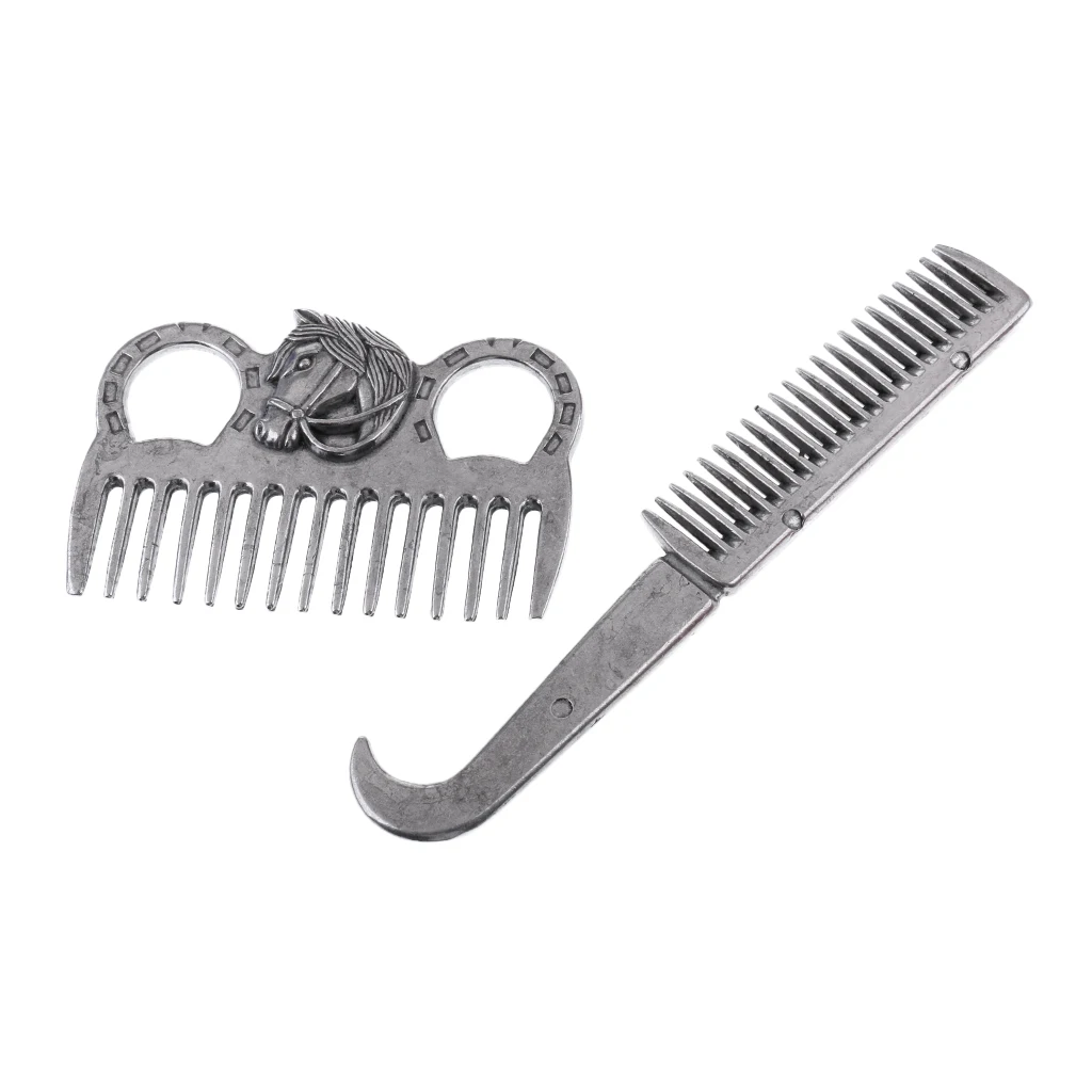 10 Pieces Lightweight Horse Grooming Kit Equestrian Deluxe Horse Grooming Brush Comb Kit Horse Cleaning Tools